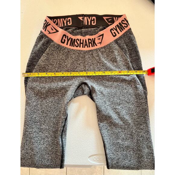 079 Gymshark Leggings Small Grey Flex Dry Moisture Management Compression - Picture 5 of 6